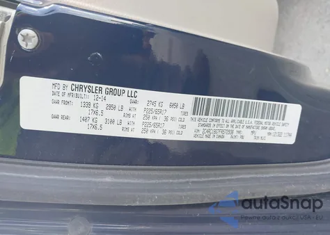 2015 Chrysler Town & Country Touring из США, поврежденный, VIN 2C4RC1BG7FR572938